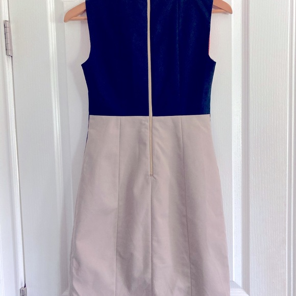 Tahari Tan Darted Waist Sheath Dress, 2 - Picture 2 of 6